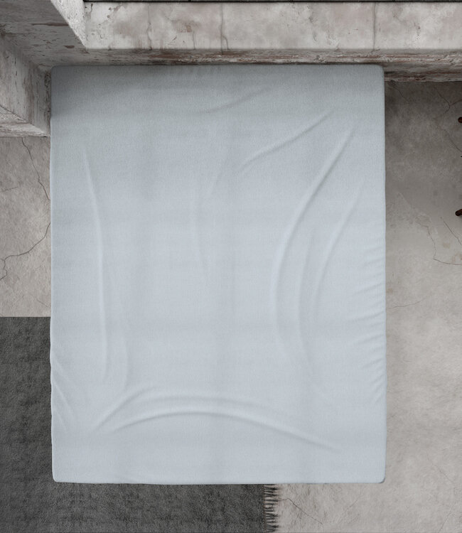 Premium flanellen hoeslaken grijs 180 x 200/210