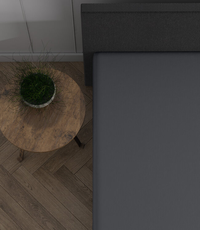 Dubbel Jersey 220 gr. Topper Hoeslaken Antraciet 140 x 200/220