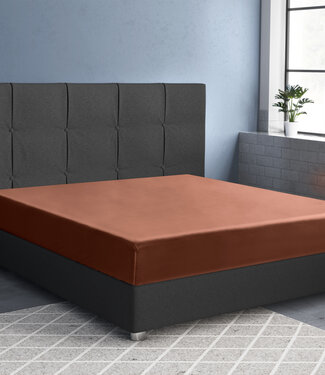 Primaviera Deluxe Satijnen hoeslaken bruin 90 x 220