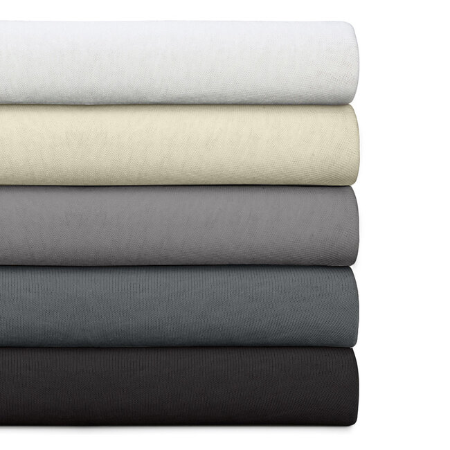 Dubbel jersey 220 gr. topper hoeslaken zwart 80/90 x 200/220 cm