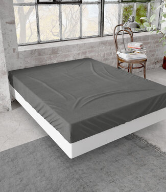 Dreamhouse Premium Flanellen Hoeslaken Antraciet 180 x 200/210