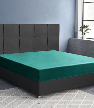 Primaviera Deluxe Satijnen hoeslaken donkergroen 120 x 200