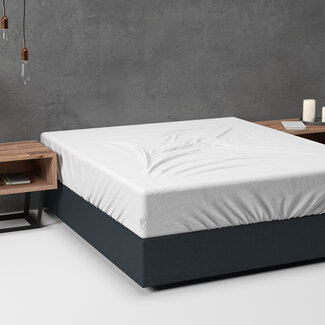 Sleeptime Flanellen basic hoeslaken wit 140 x 200