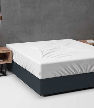 Sleeptime Flanellen basic hoeslaken wit 140 x 200