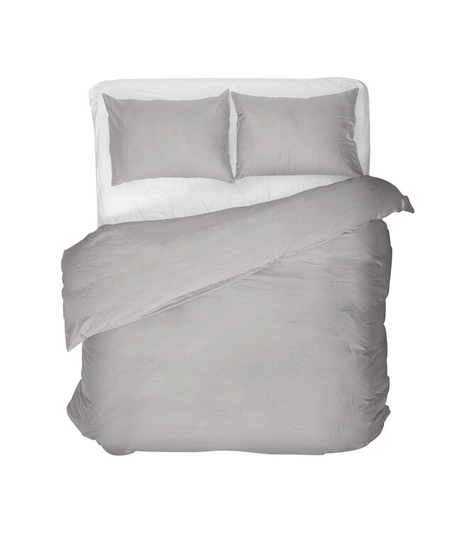 Egyptisch katoen uni dekbedovertrek grijs 200 x 200/260