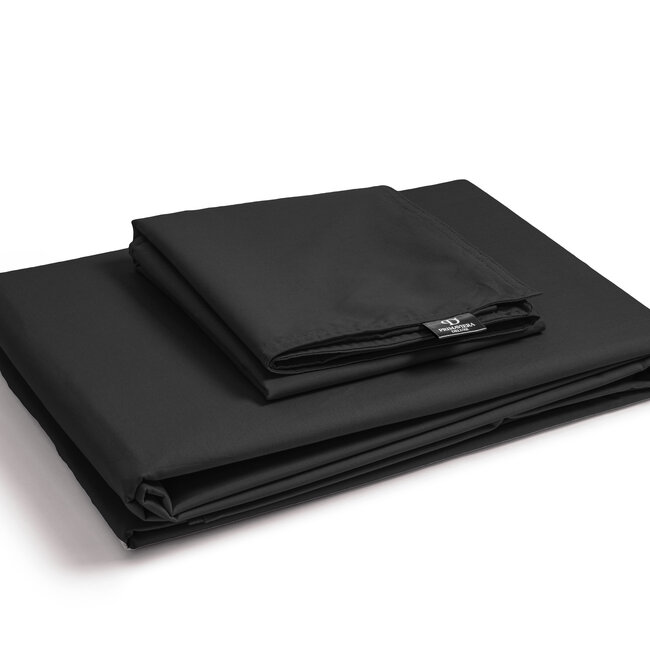 Primaviera Deluxe Bettbezug aus ägyptischer Baumwolle, Uni, Schwarz, 140 × 200/260