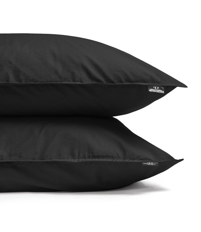 Egyptisch Katoen Uni Dekbedovertrek Zwart 140 x 200/260