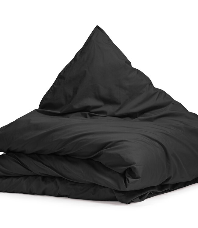 Egyptisch Katoen Uni Dekbedovertrek Zwart 140 x 200/260