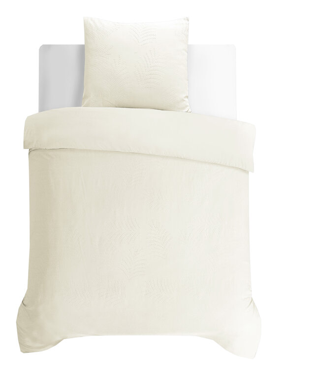 Bladeren 3D crème 140 x 200/220