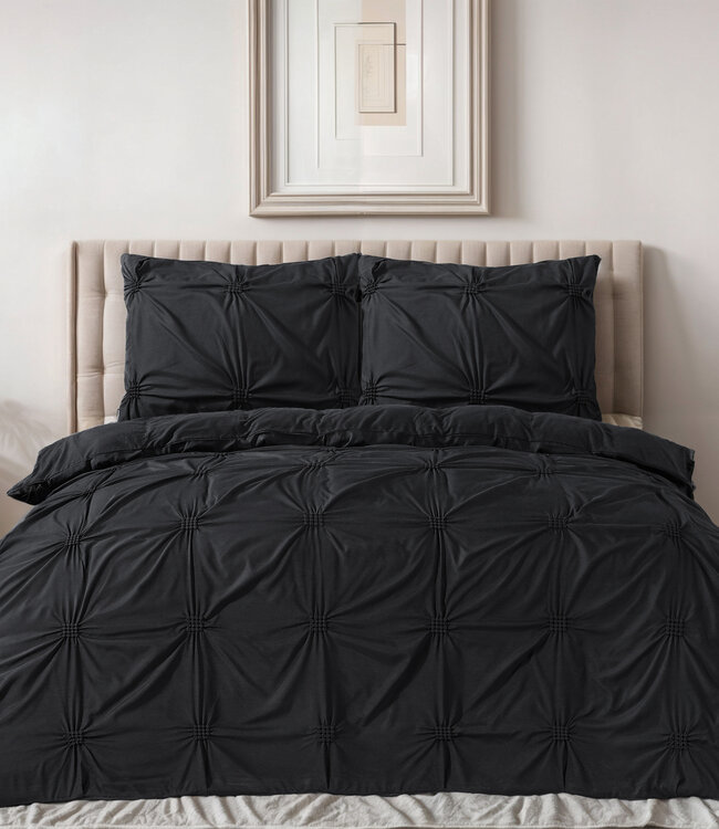 Punch Pintuck Zwart 240 x 200/220