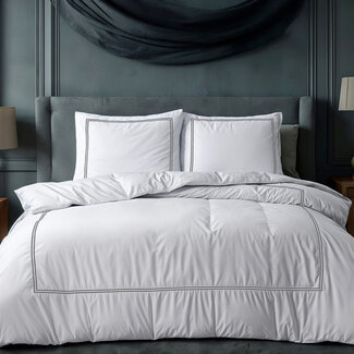 Primaviera Deluxe Brata Weiß/Grauweiß 140 × 200/260 - Bettbezug