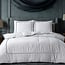 Primaviera Deluxe Brata Weiß/Grauweiß 140 × 200/260 - Bettbezug