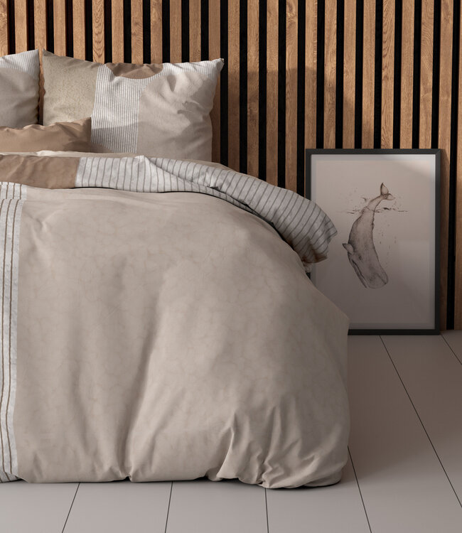 Teddy-print crème 240 x 200/220