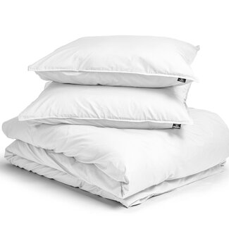 Primaviera Deluxe Egyptisch katoenen uni dekbedovertrek wit 240 x 200/260