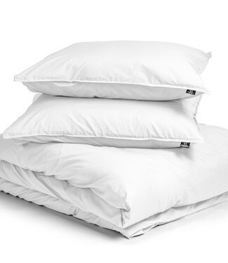 Primaviera Deluxe Egyptisch katoenen uni dekbedovertrek wit 240 x 200/260