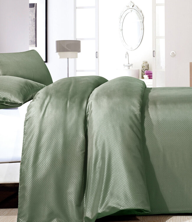 Satin Point Groen 140 x 220