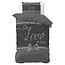 Sleeptime Reines Liebesgrau 140 × 200/220 - Bettbezug