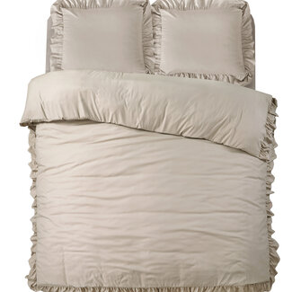 Sleeptime Ruffles Bettbezug - Taupe - 240 × 200/220 cm