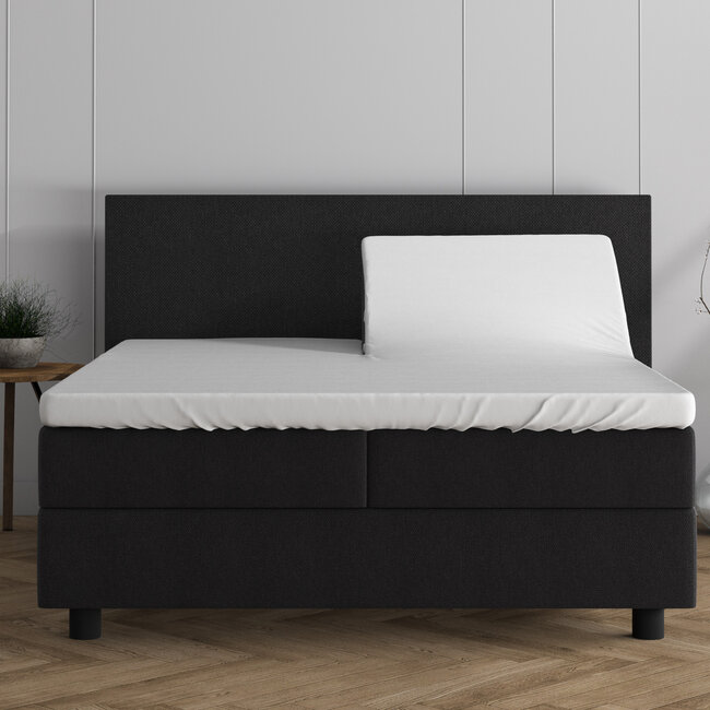 Dubbel jersey 220 g/m² splittopper hoeslaken wit 160 x 200/220