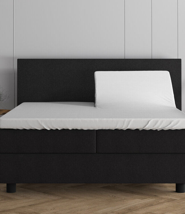 Dubbel jersey 220 g/m² splittopper hoeslaken wit 160 x 200/220