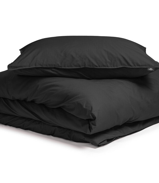 Egyptisch Katoen Uni Dekbedovertrek Zwart 140 x 200/260