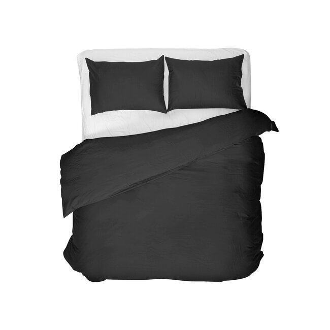 Primaviera Deluxe Egyptian Cotton Uni Duvet Cover Black 140 × 200/260