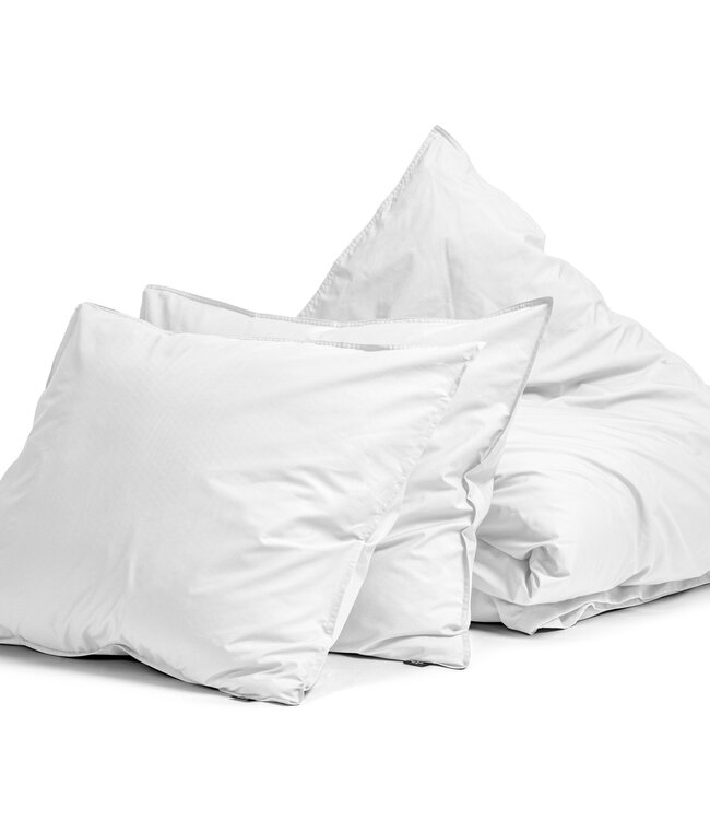 Egyptisch katoenen uni dekbedovertrek wit 240 x 200/260