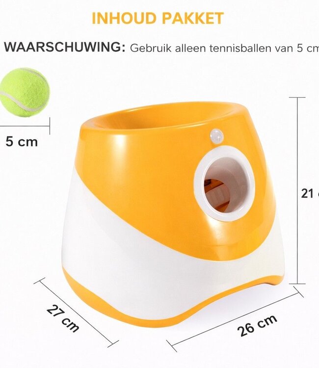 Automatische Ballenwerper - Oplaadbaar - 3 Werpsafstanden - 6 ballen