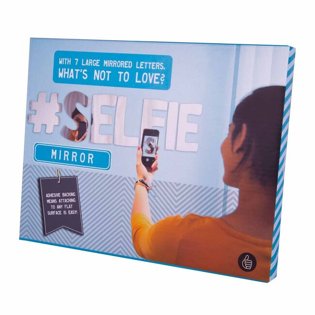 Spiegelmuursticker "%23SELFIE"