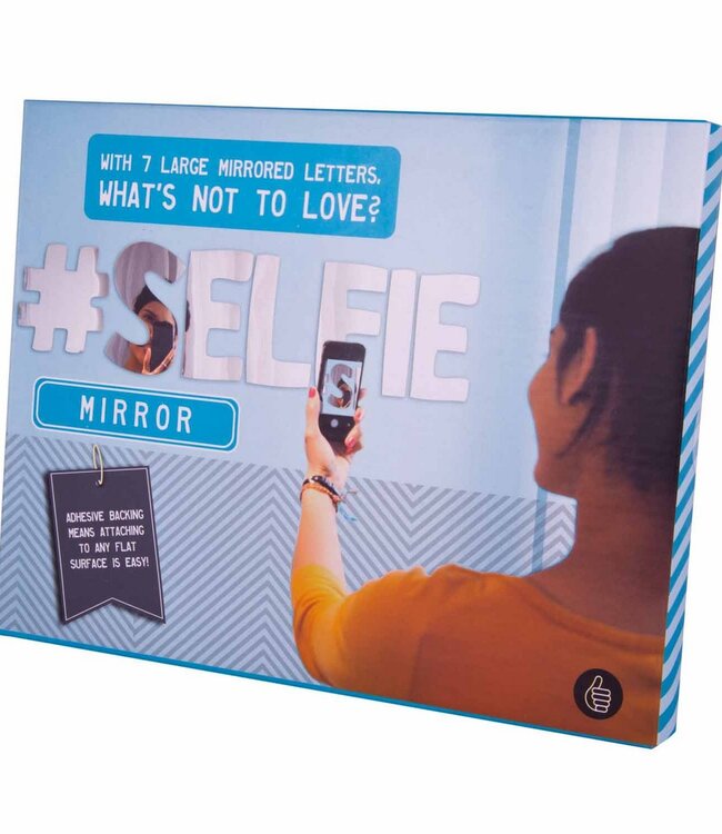 Spiegelmuursticker "%23SELFIE"