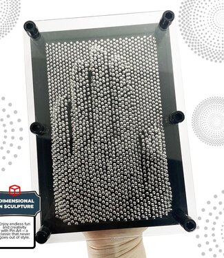 Mad Monkey - Handafdruknaalden 3D-spijkerbord, nagelafbeelding, zwart, zilver