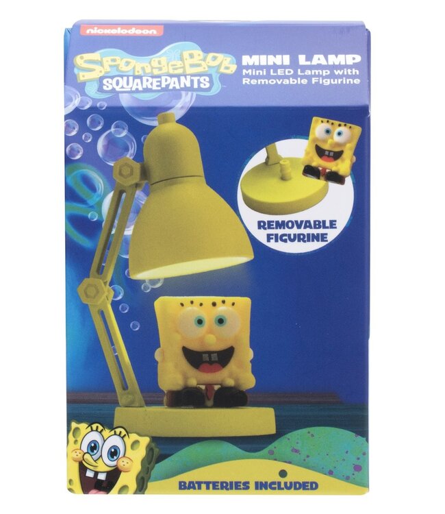 Spongebob Squarepants minilamp, met aankoppelbaar verzamelfiguur, ideaal voor Spongebob-fans