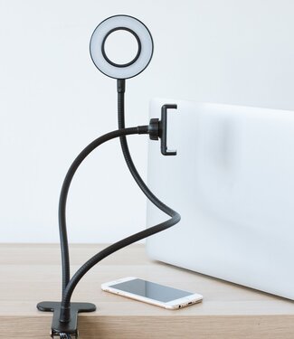 Vlogging Light - LED Selfie Ring Light met Smartphone Houder