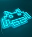 Space Invaders - Neon-logo Lampe