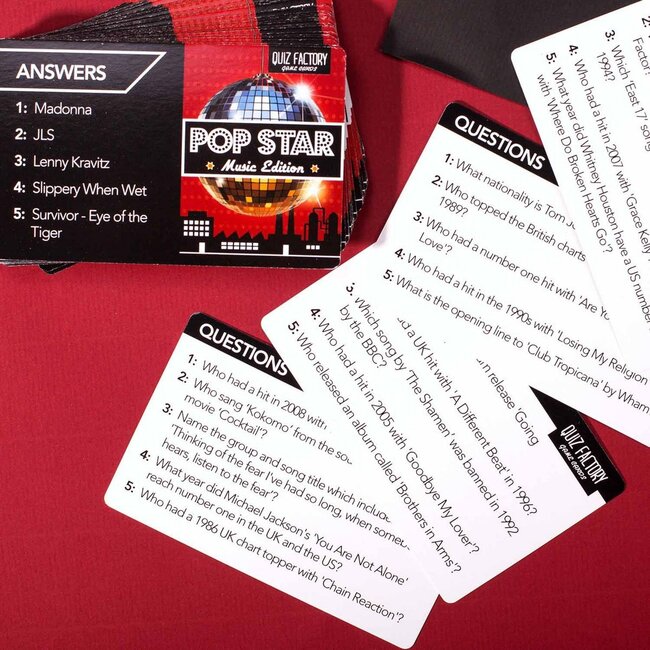Kaartquiz "Popster"