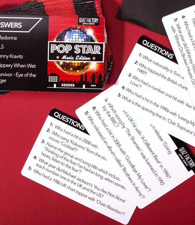 Kaartquiz "Popster"