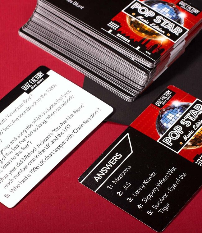 Kaartquiz "Popster"
