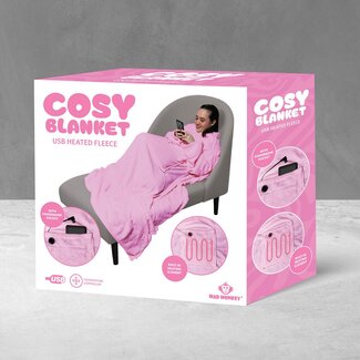 Mad Monkey Mad Monkey - Verwarmdeken Roze