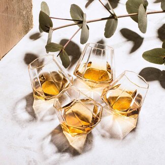 Mad Monkey Mad Monkey - Diamond Shot Glasses (set van 4) met geschenkverpakking