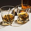 Whiskyglazen - Twisted (set van 2) incl. 2 ijsstenen (koelstenen)