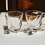 Whiskyglazen - Twisted (set van 2) incl. 2 ijsstenen (koelstenen)