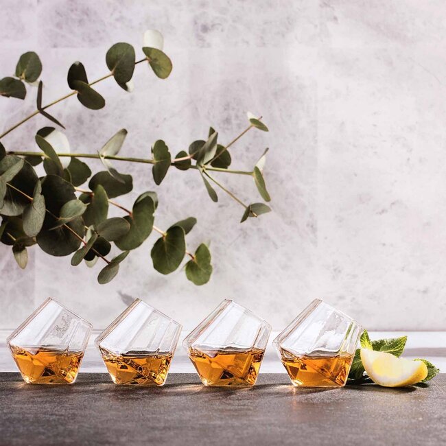 Diamond borrelglaasjes (set van 4)