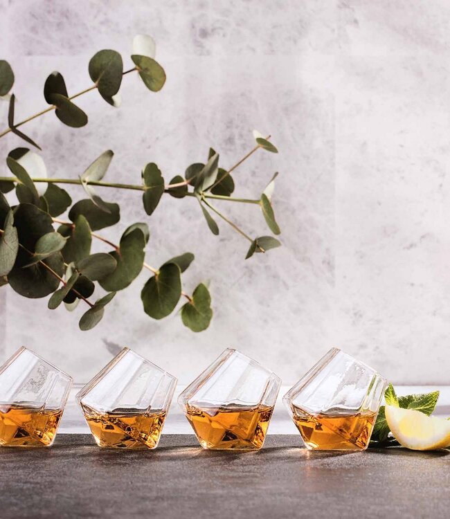 Diamond borrelglaasjes (set van 4)