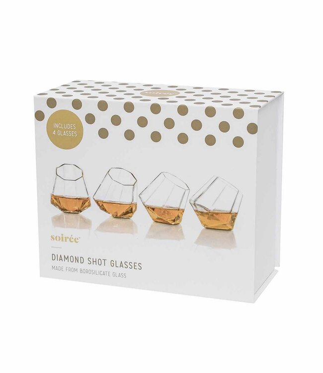 Diamond borrelglaasjes (set van 4)