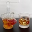 Whiskycadeaus voor mannen, middelvingerdecoratie, whiskykaraf, glazen karaf met 750 milliliter vulvolume