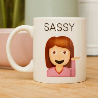 Mad Monkey Mok "Sassy Mug" - Emoji-mok