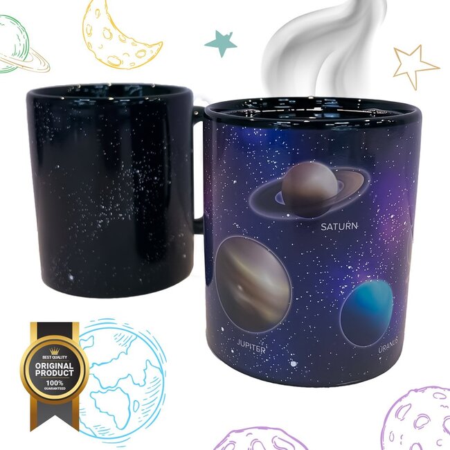 Mad Monkey - Beker "Planets" met kleurverandering