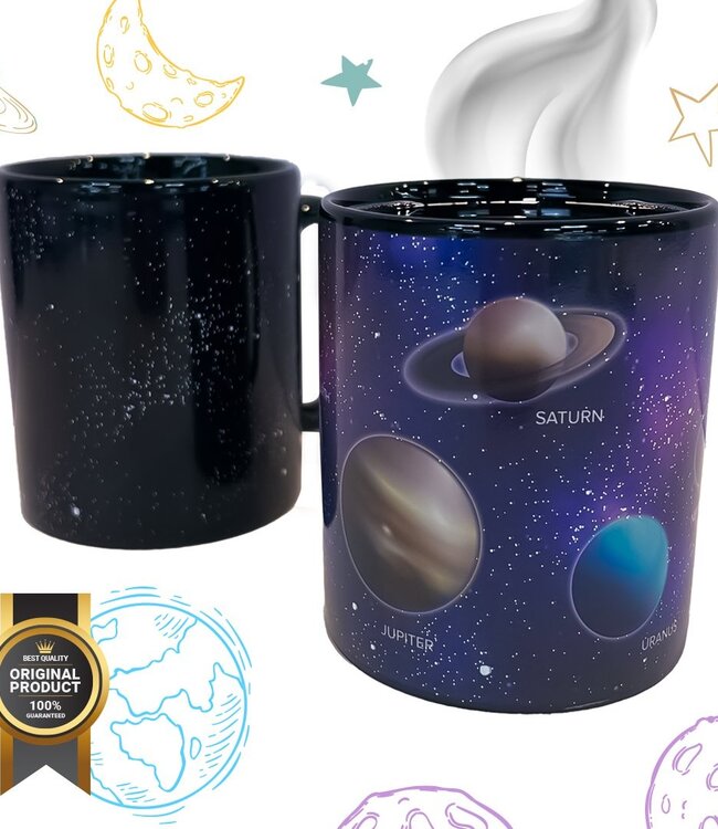 Mad Monkey - Beker "Planets" met kleurverandering