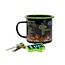 Ninja Turtles TMNT mok met sleutelhanger, koffiemok met bekende karakters, 500 ml, ideaal cadeau-idee