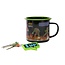 Ninja Turtles TMNT mok met sleutelhanger, koffiemok met bekende karakters, 500 ml, ideaal cadeau-idee
